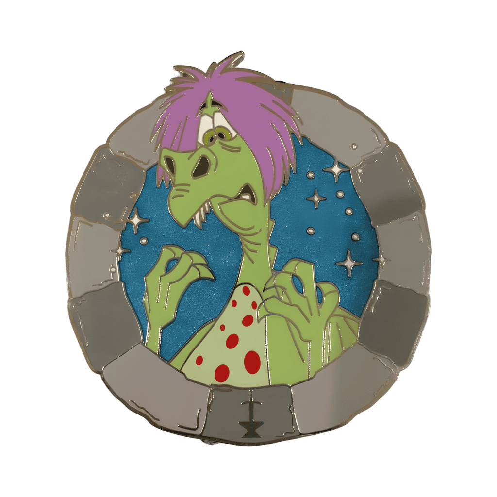 Sick Green Dragon Mim Chaser Disney pin
