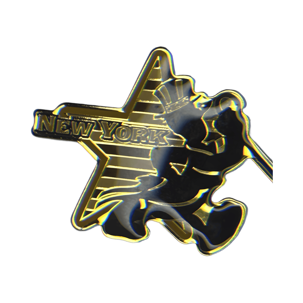 Silhouette of Donald in front of American flag Disney pin