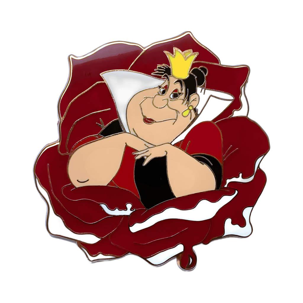 Queen of Hearts Rose Flower Disney pin