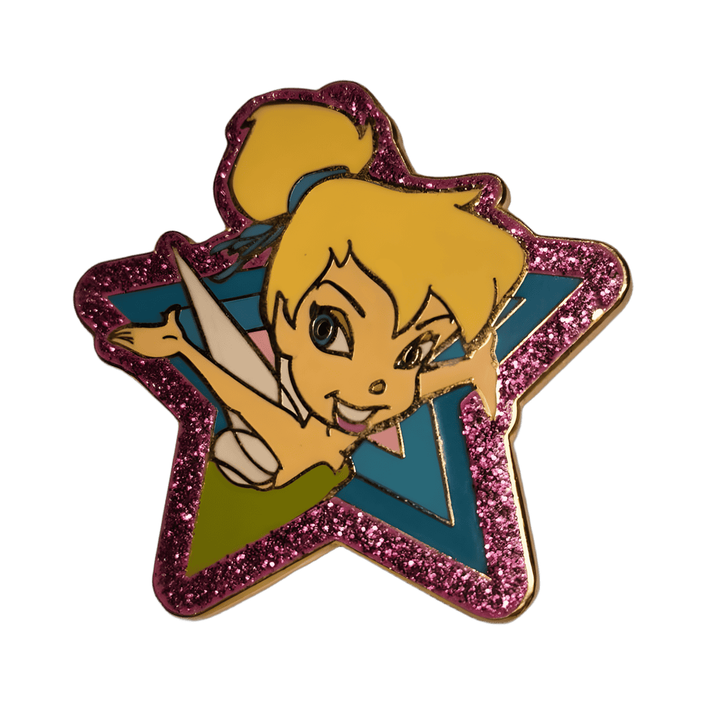 Tinkerbell Pink Glitter Star Disney pin