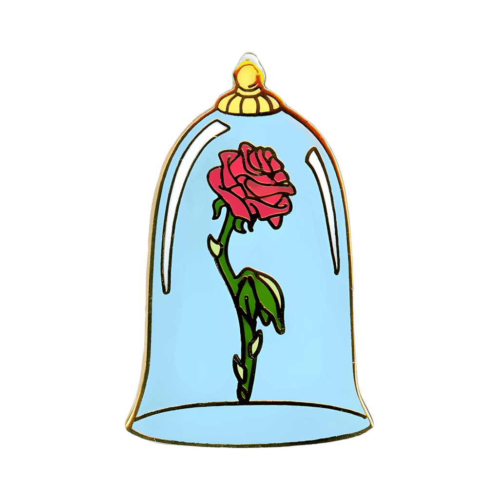 Enchanted Rose in a Bell Jar Disney pin