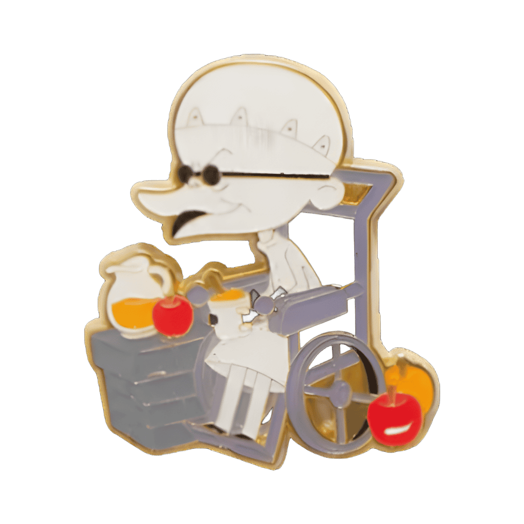 Dr. Finkelstein with Apple Cider Disney pin
