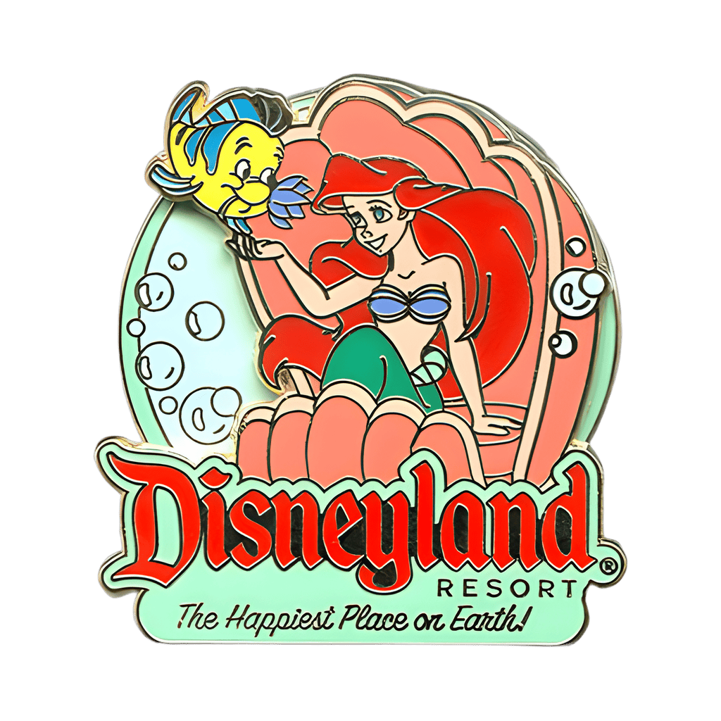 Ariel and Flounder at Ariel's Undersea Adventure Disney pin