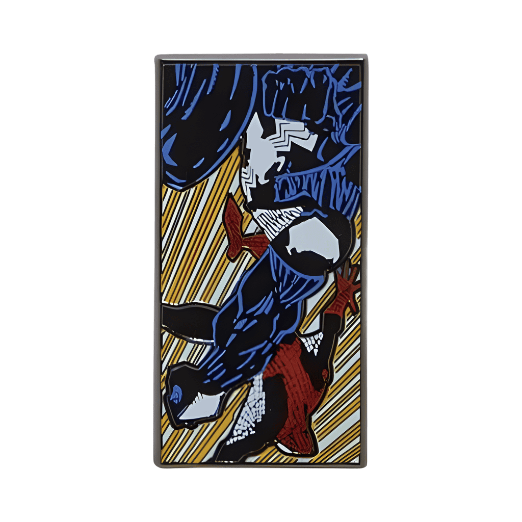 Venom fighting Spidey comic panel Disney pin