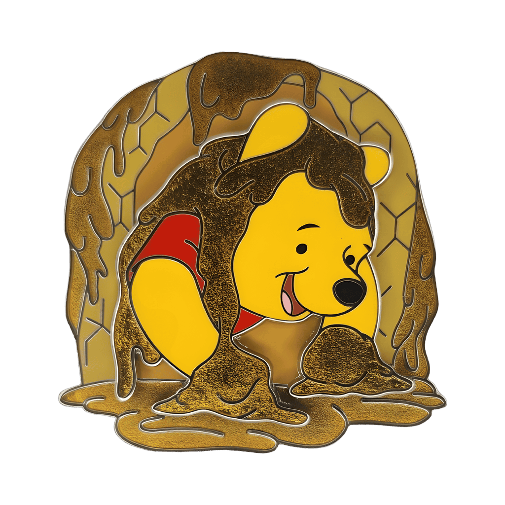 Winnie the Pooh Covered in Honey Disney pin