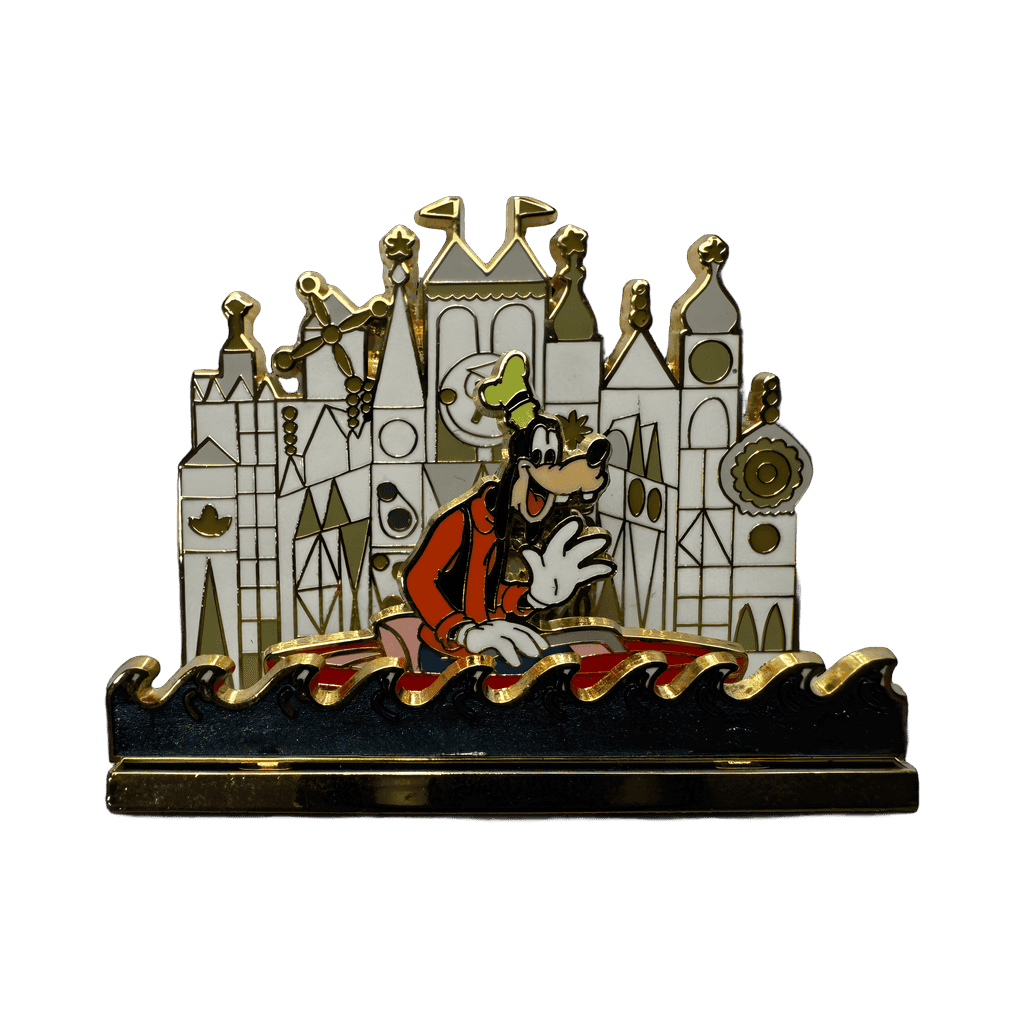 Goofy Riding it's a small world Disney pin