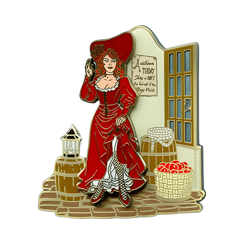 Red Haired Lady Disney pin
