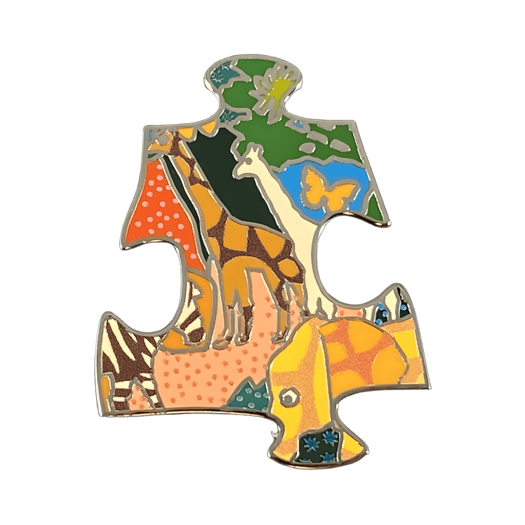 Middle Right Piece (Giraffes) Disney pin