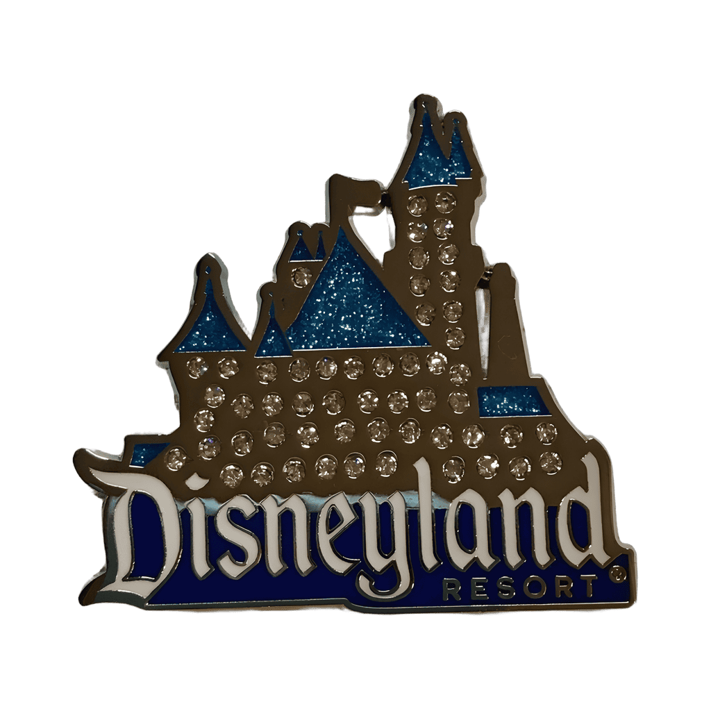Jeweled Sleeping Beauty Castle and Logo Disney pin