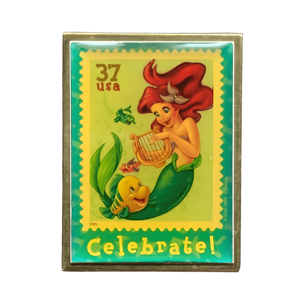 Ariel & Flounder USPS stamp Celebrate Disney pin