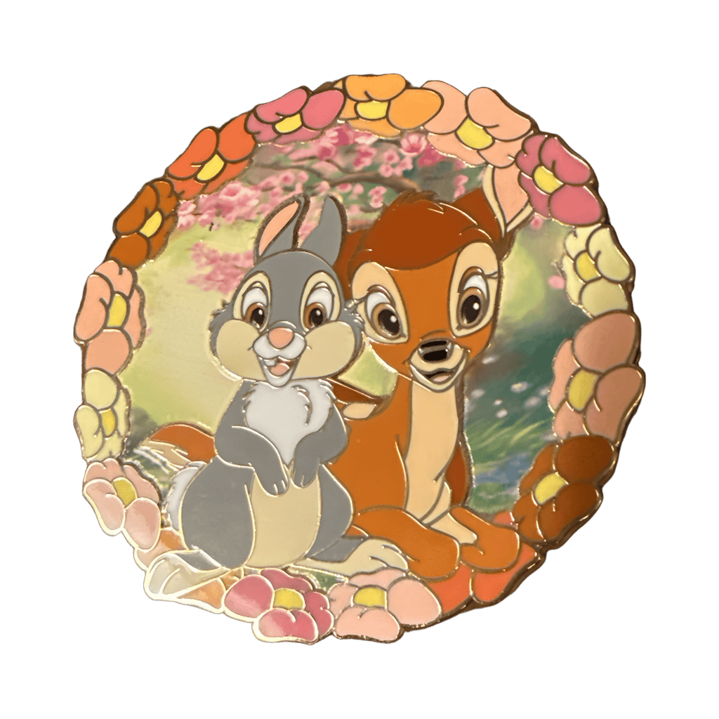 Thumper and Bambi with flowers Disney pin