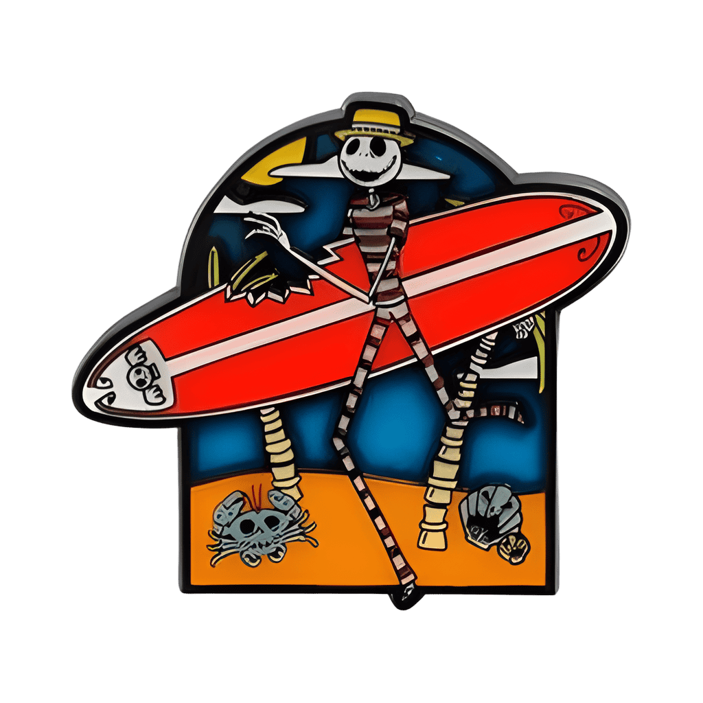 Jack Skellington in Bathing Suit with Surfboard Disney pin