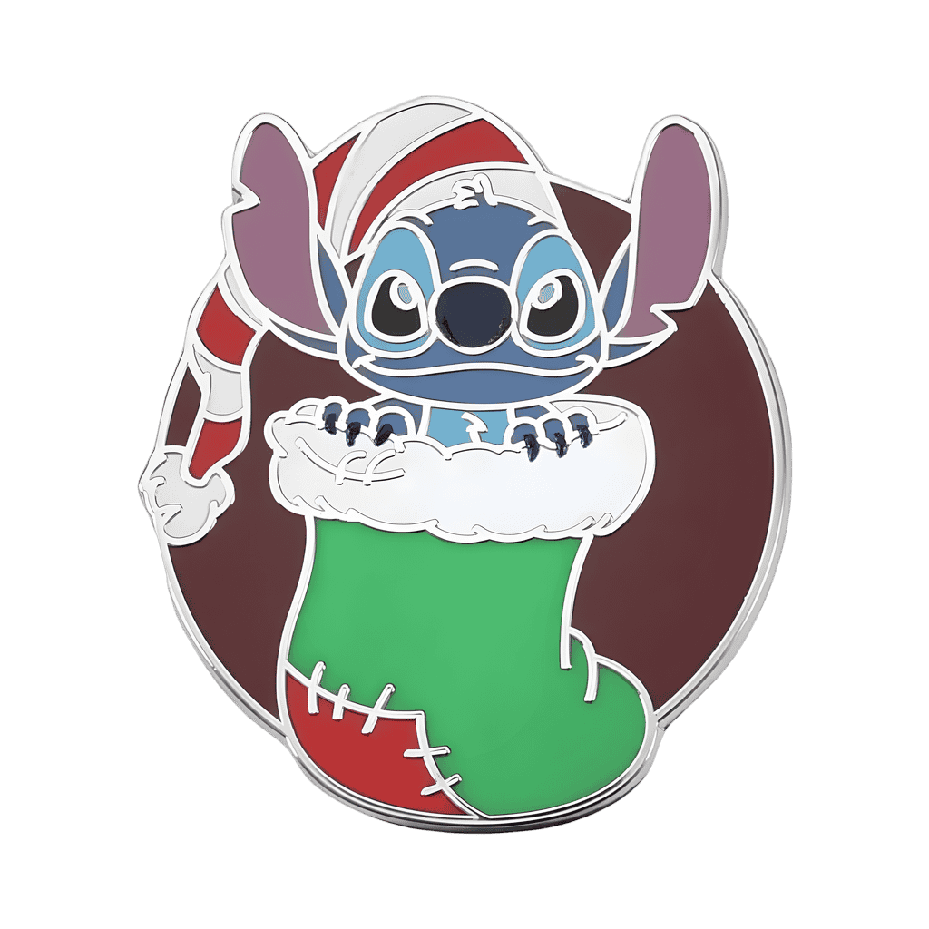 Stitch in stocking Disney pin