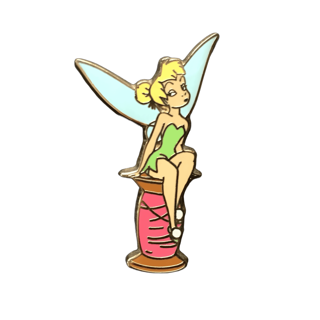 Tinker Bell Sitting on Spool Disney pin