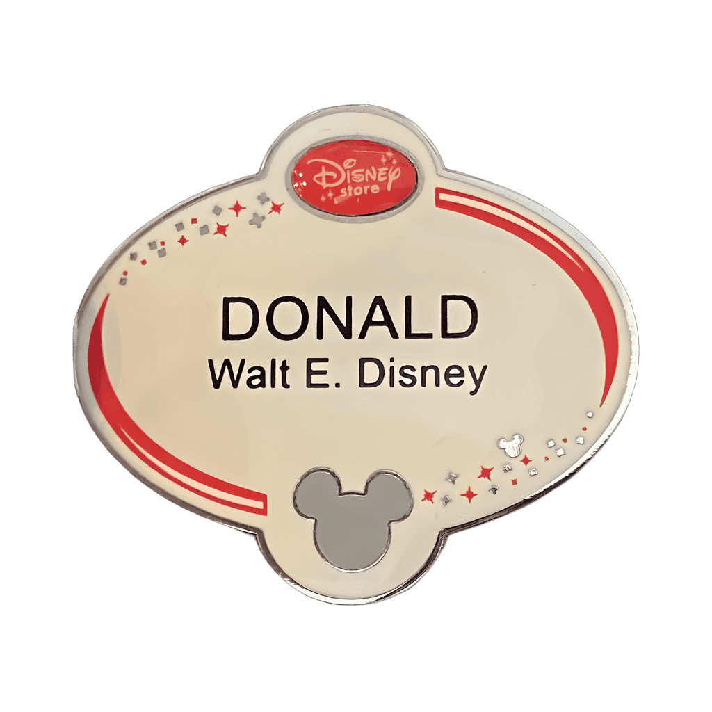 Disney Store Cast Lanyard Exclusive Name Tags - Donald Disney pin