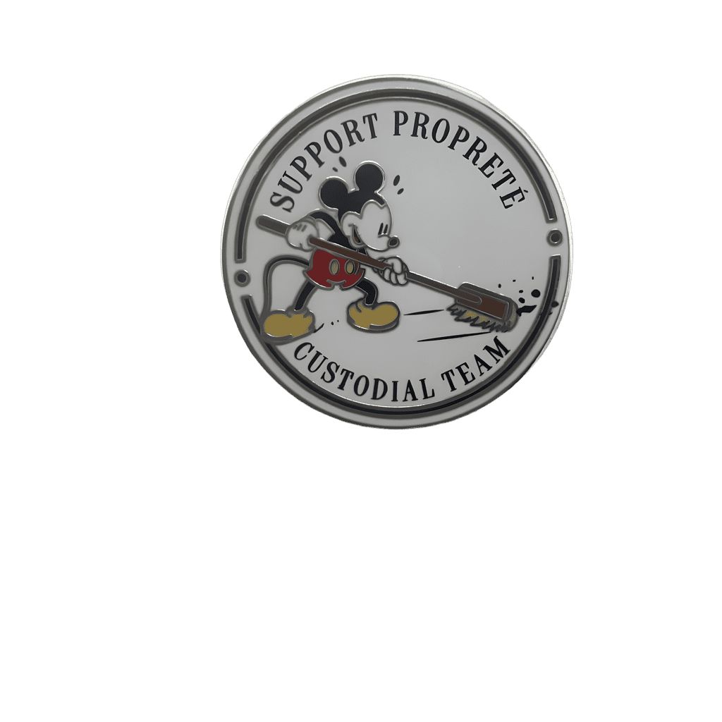 Custodial Team - Support Propreté - Blanc Disney pin