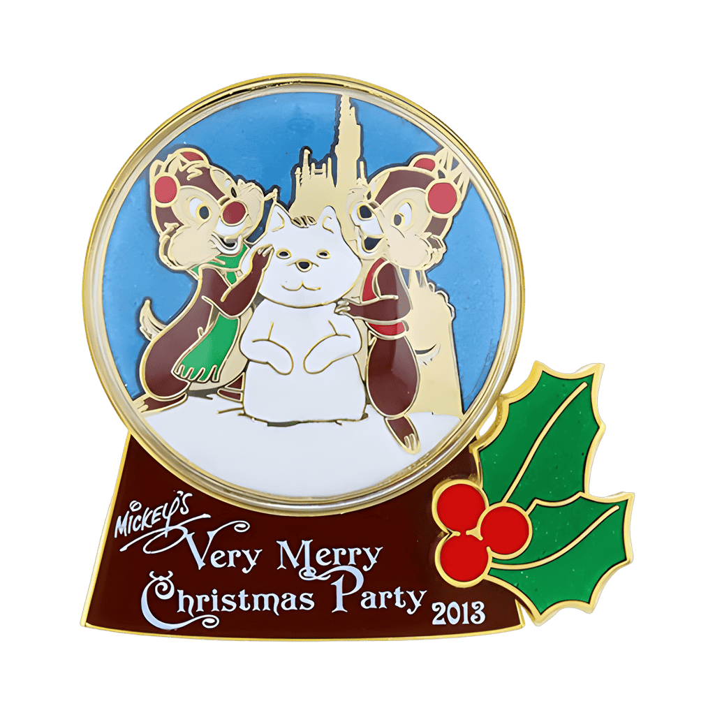Chip & Dale Snow Globe Disney pin