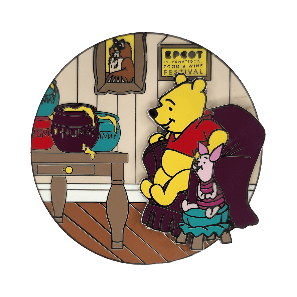 Pooh Bear and Piglet Slider Disney pin