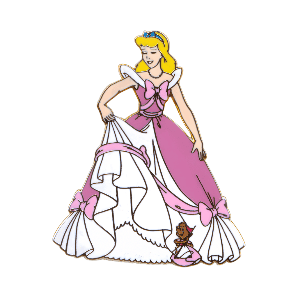 Cinderella in Pink Dress & Perla Mouse Disney pin
