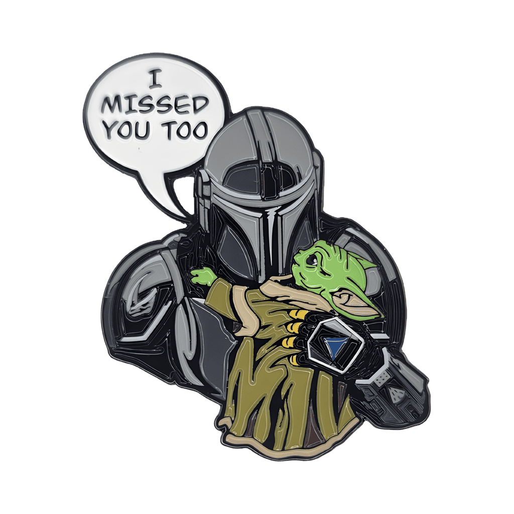 The Book of Boba Fett I Missed You Too Pin Set - Mando Holding Grogu Disney pin