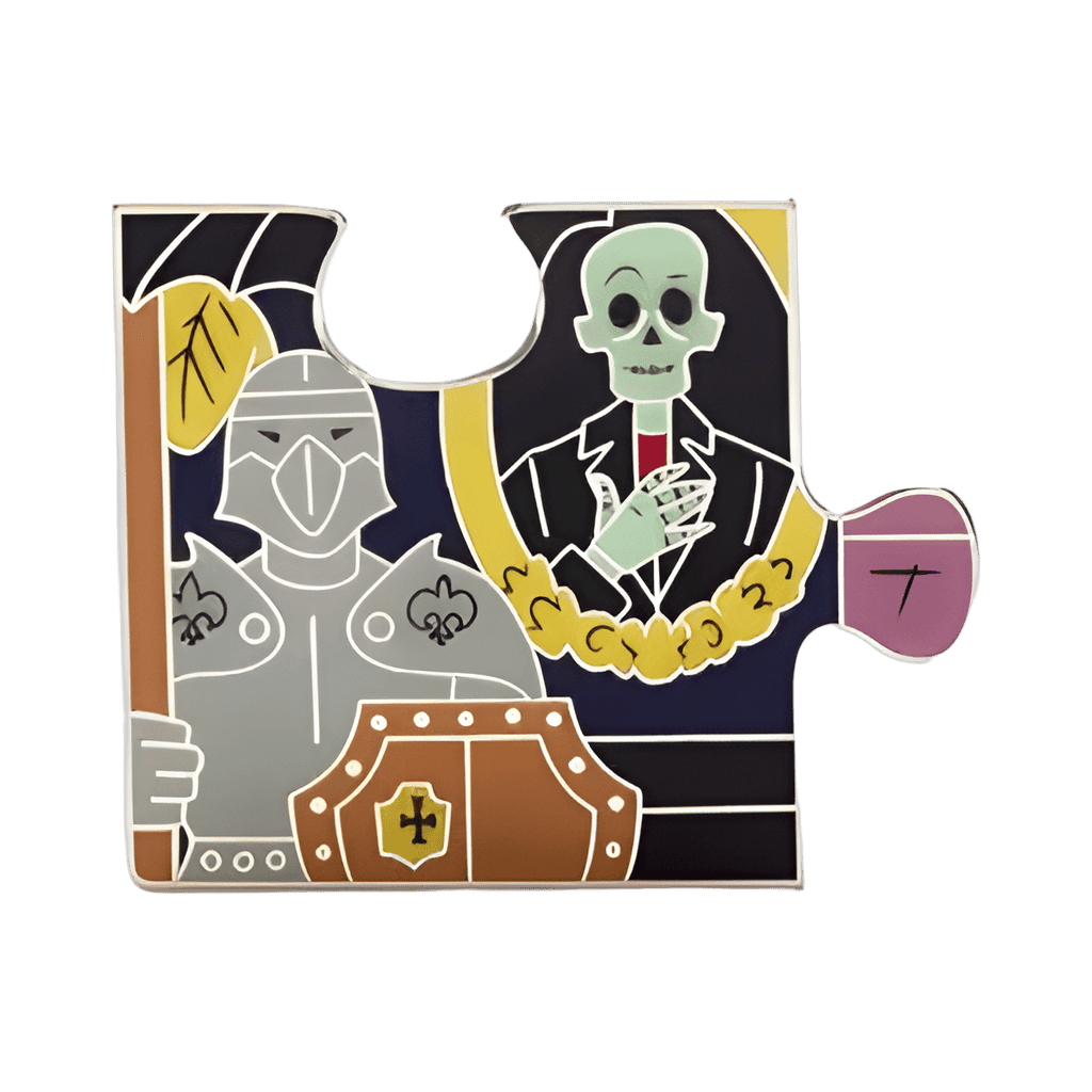 Aging Man Portrait and the Knight Disney pin