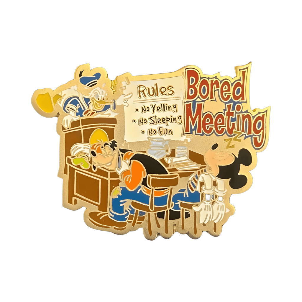 Bored Meeting - Mickey, Donald & Goofy Disney pin