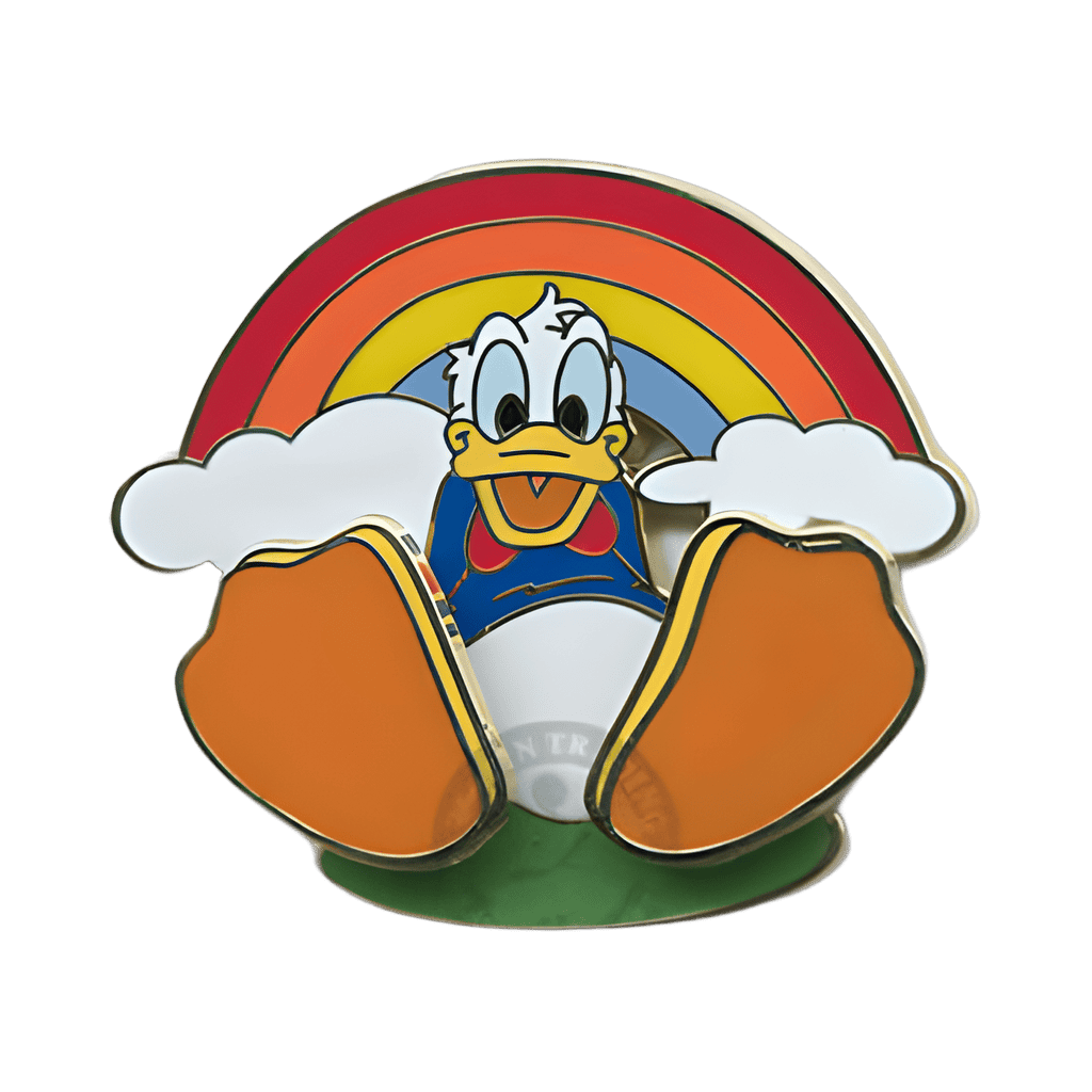 Donald with Rainbow and Feet on Springs Disney pin