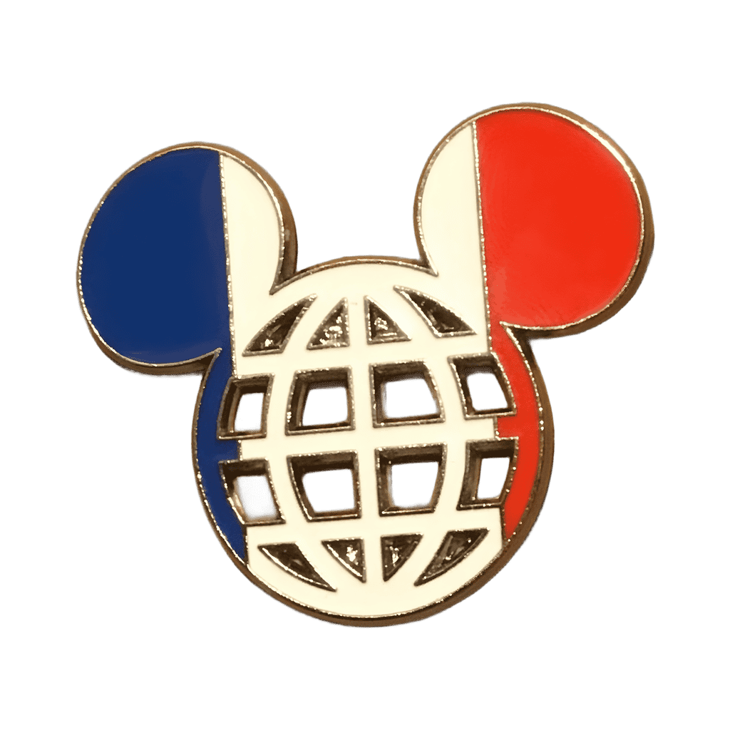 France Flag Mickey Globe Disney pin