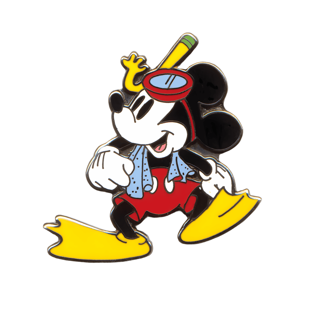 Mickey Wearing Swim Fins and a Snorkel Disney pin