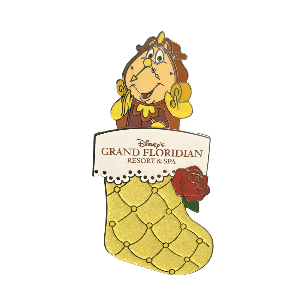 Cogsworth Grand Floridian Resort Christmas Stocking Disney pin