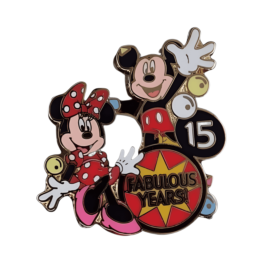 15 Fabulous Years! Mickey and Minnie Disney pin