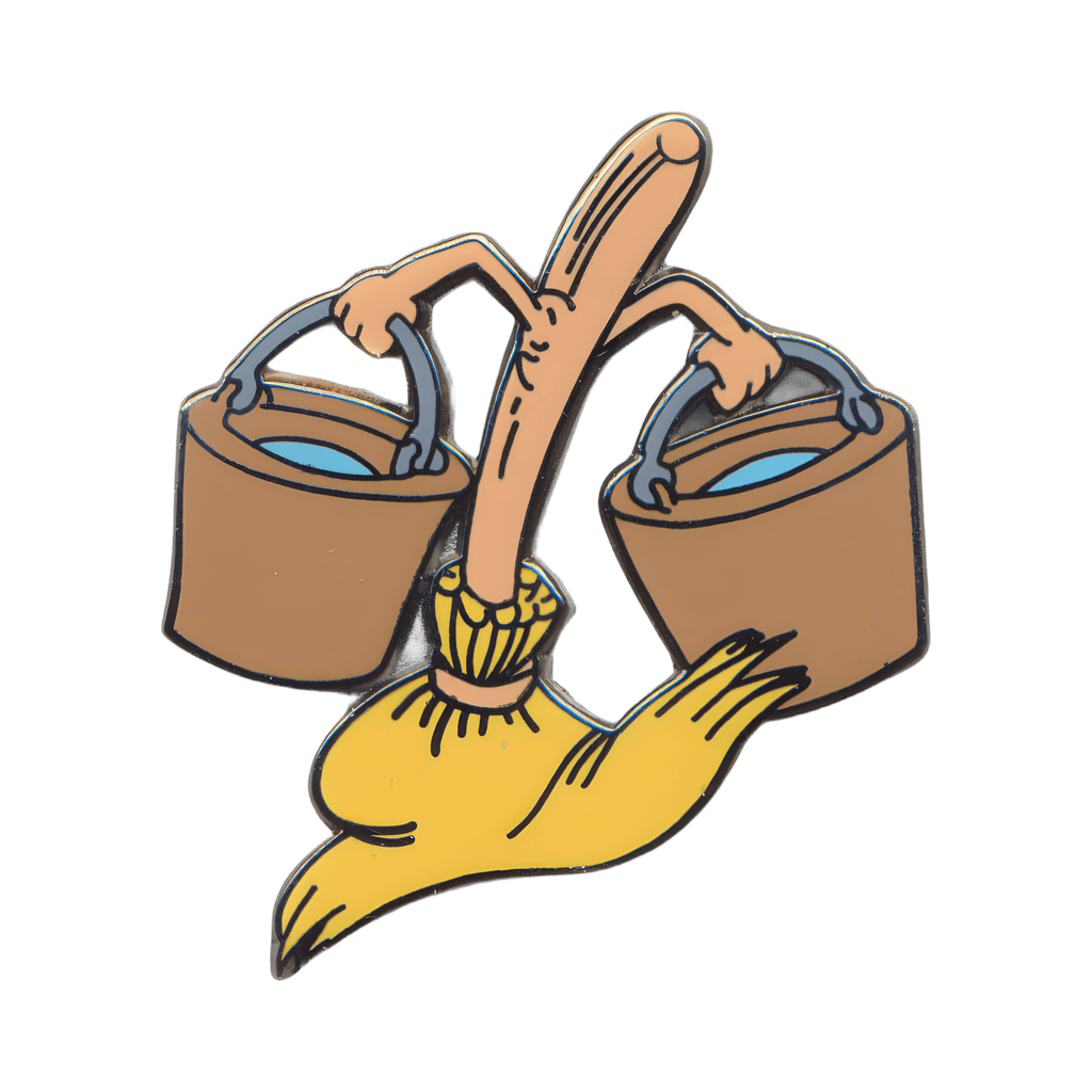 Broom with Bent Arms Disney pin