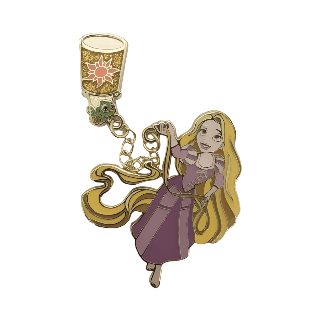 Pascal and Rapunzel Lamp Dangle Pin Disney pin