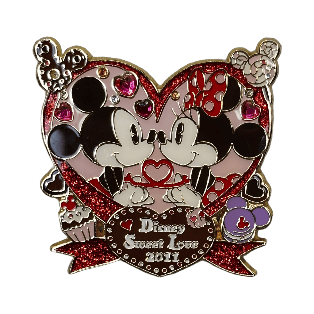 Sweet Love Minnie and Mickey Valentines Day 2011 Disney pin