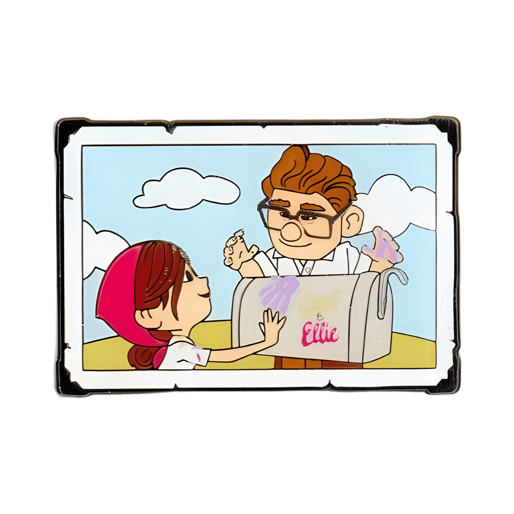 Glitter Chase Making Memories Carl & Ellie Portait Disney pin