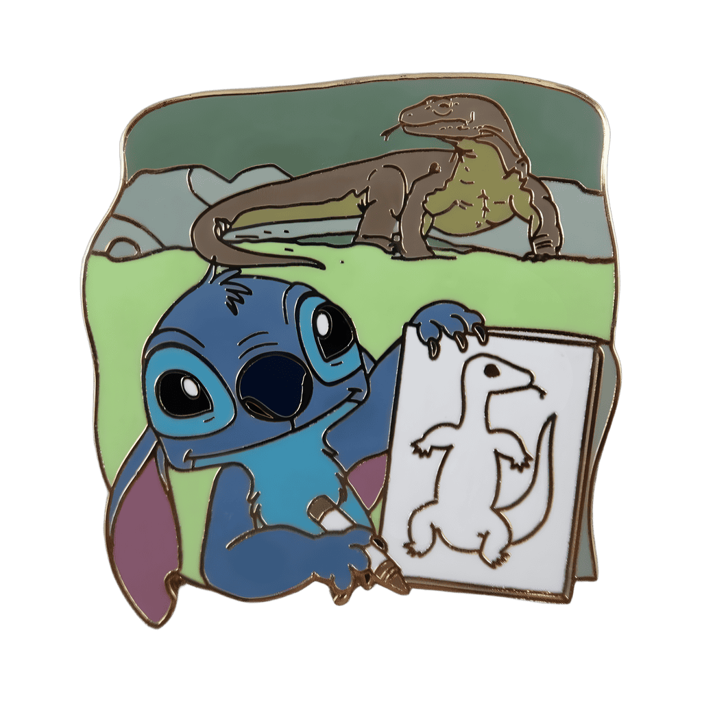Stitch with Komodo Dragon Disney pin