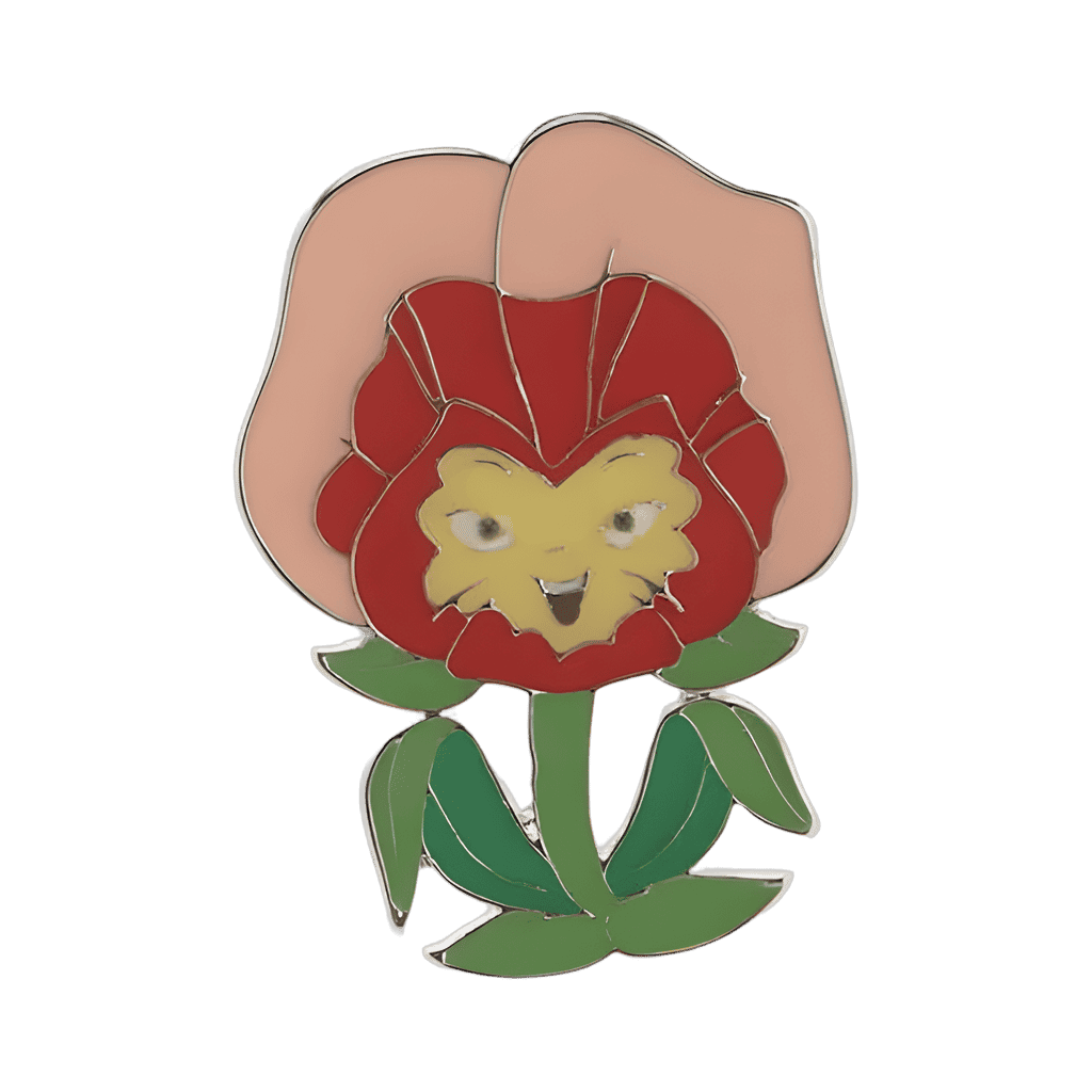 Orange Red Pansy Disney pin