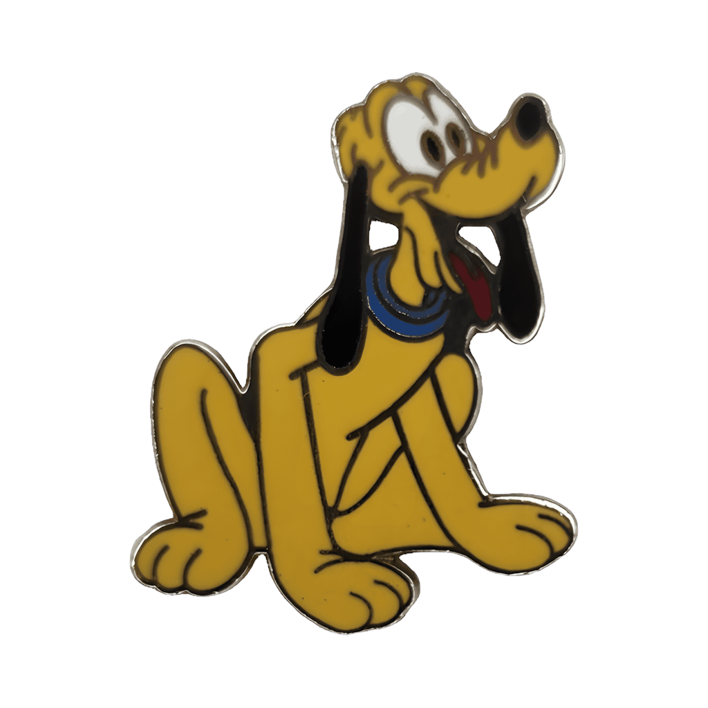 Pluto Sitting with Blue Collar Disney pin