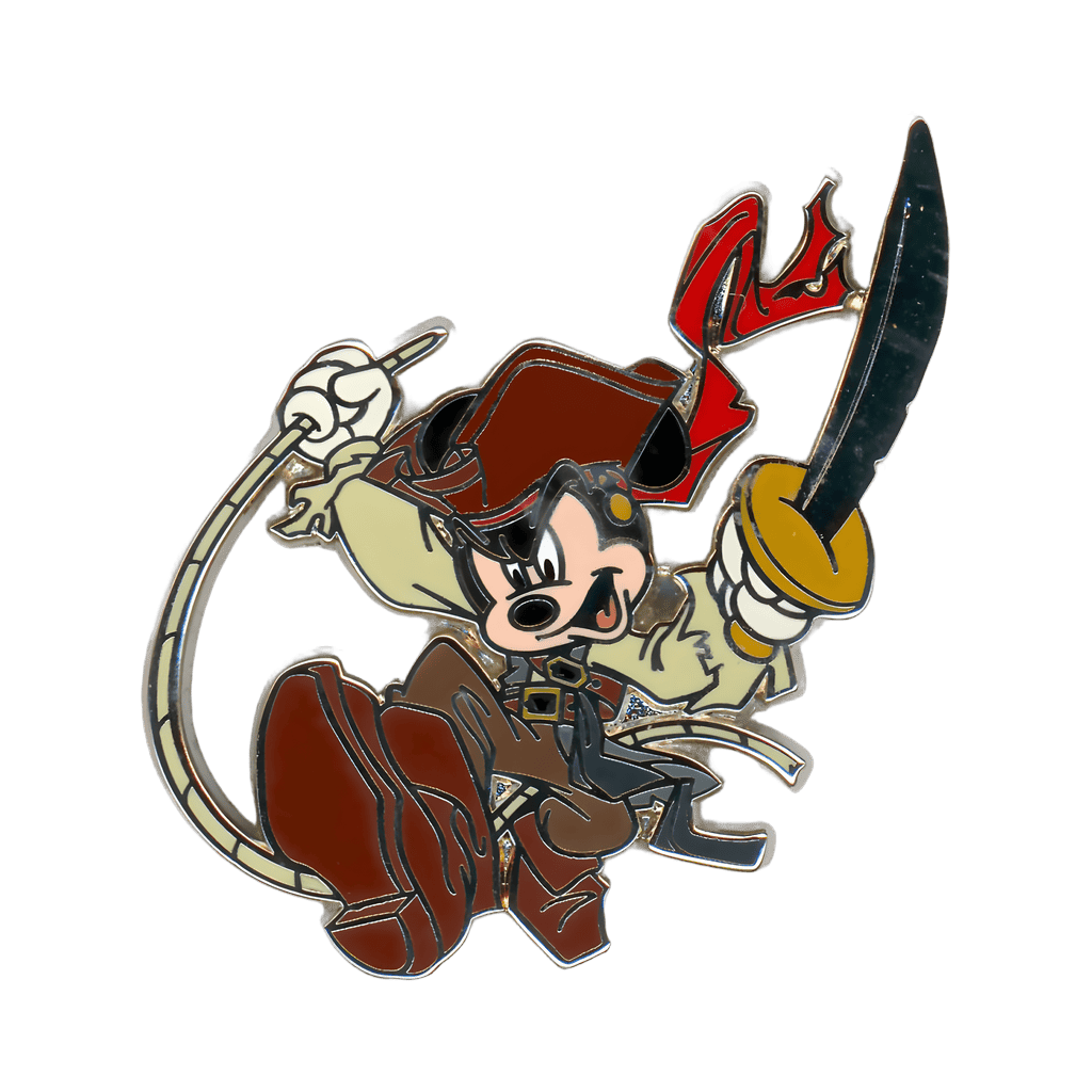 Pirate Mickey Swinging with a Sword Disney pin