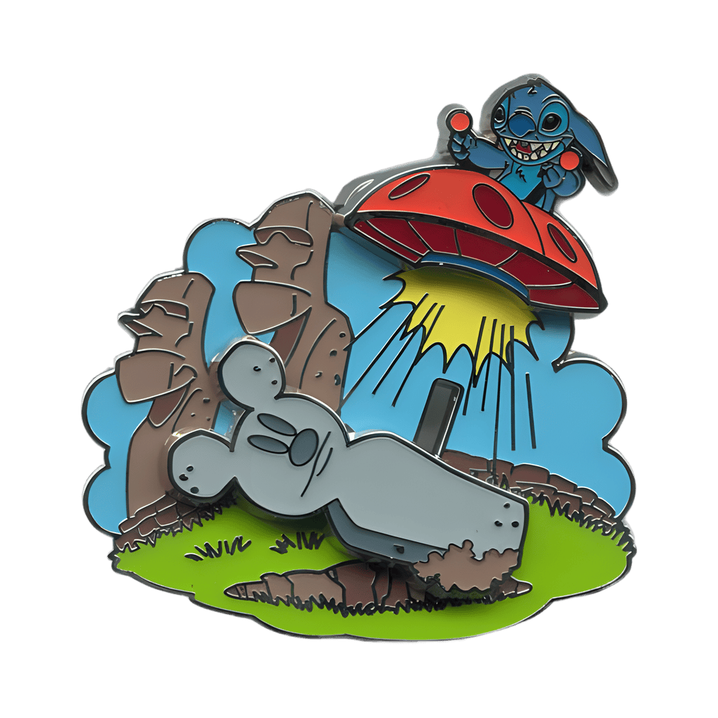Stitch and the Statues Disney pin