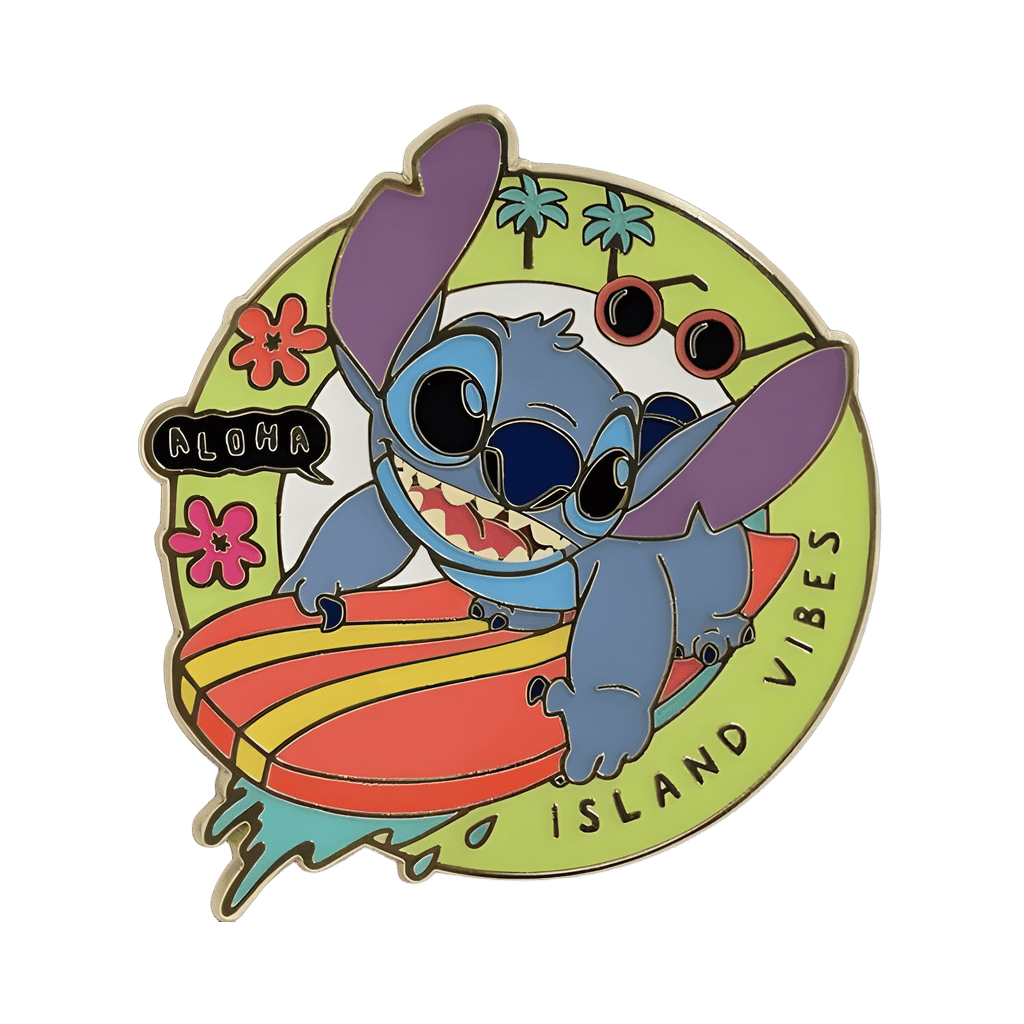 Island Vibes - Stitch Surfing Disney pin
