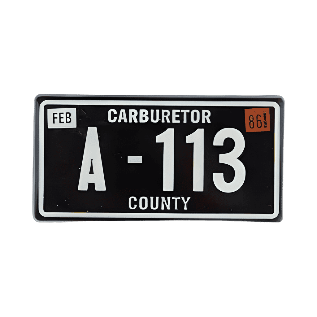 Carburetor County A-113 License Plate Disney pin