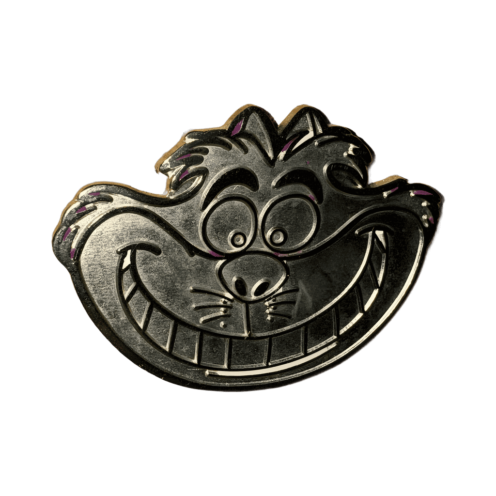 Metal Cheshire Cat Face Disney pin