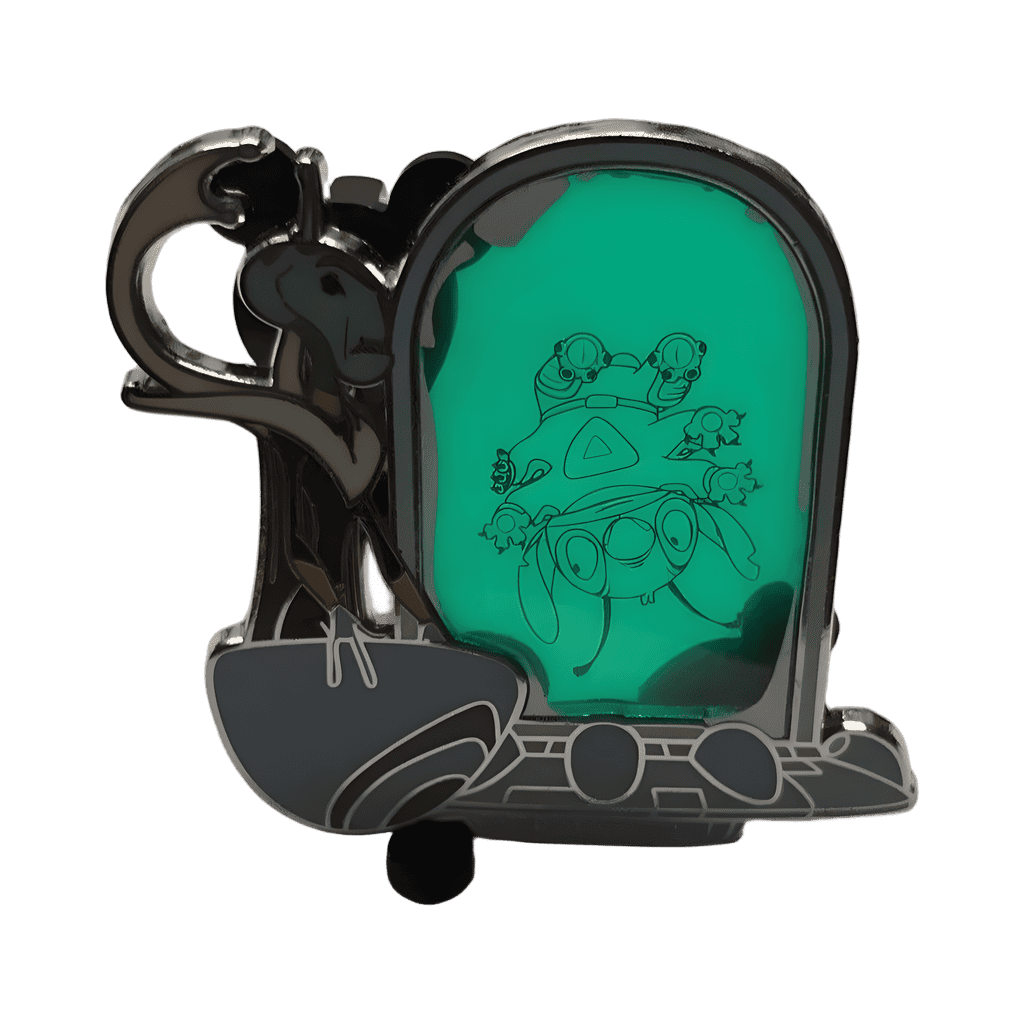 Green Stained Glass with Upside Down Stitch Disney pin