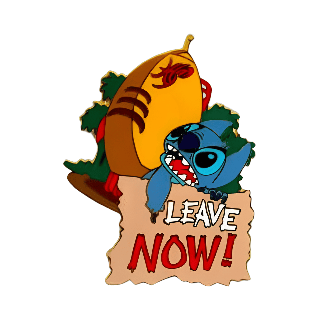 Stitch "Leave Now!" Disney pin