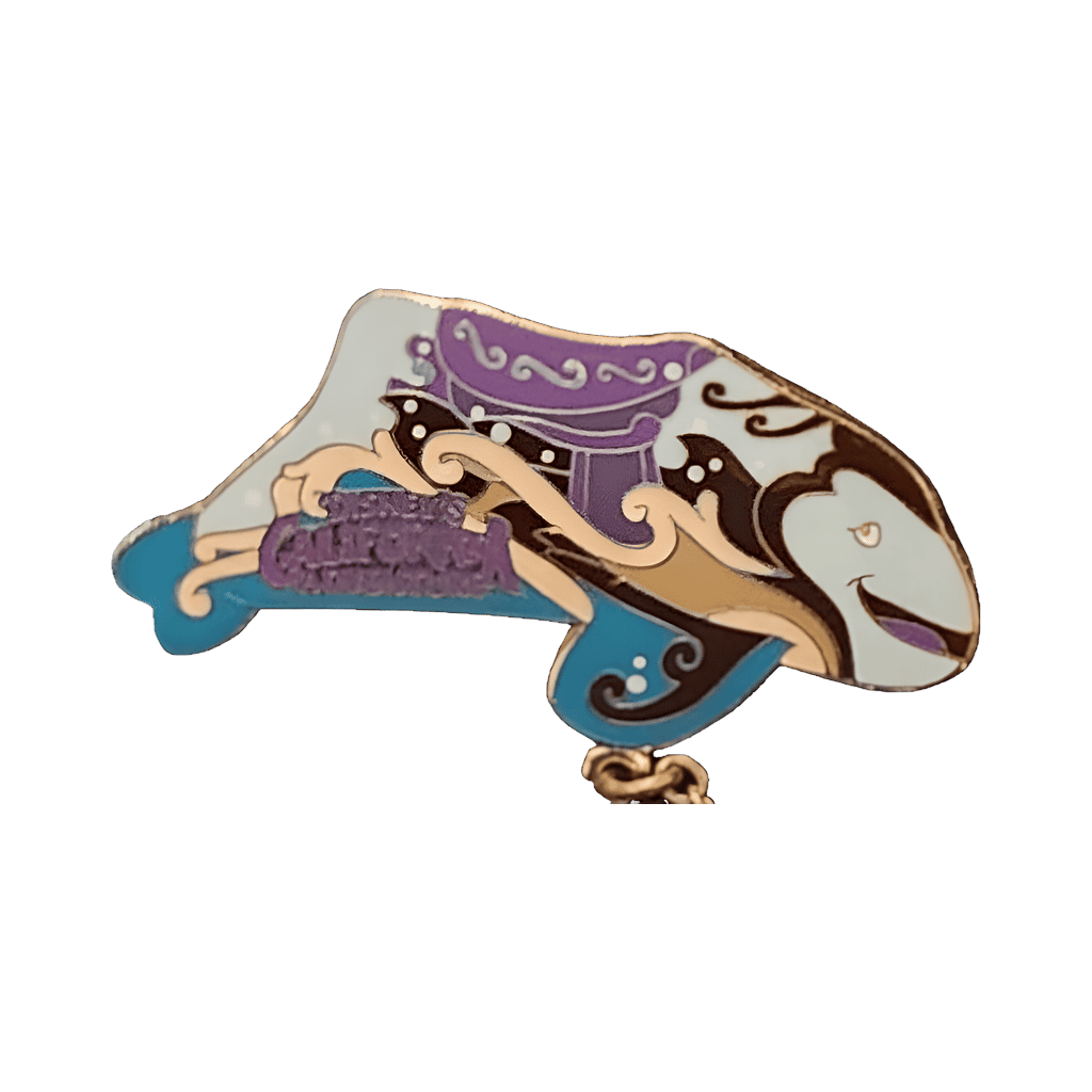 Chained Blue Carousel Dolphin (Fish) Disney pin
