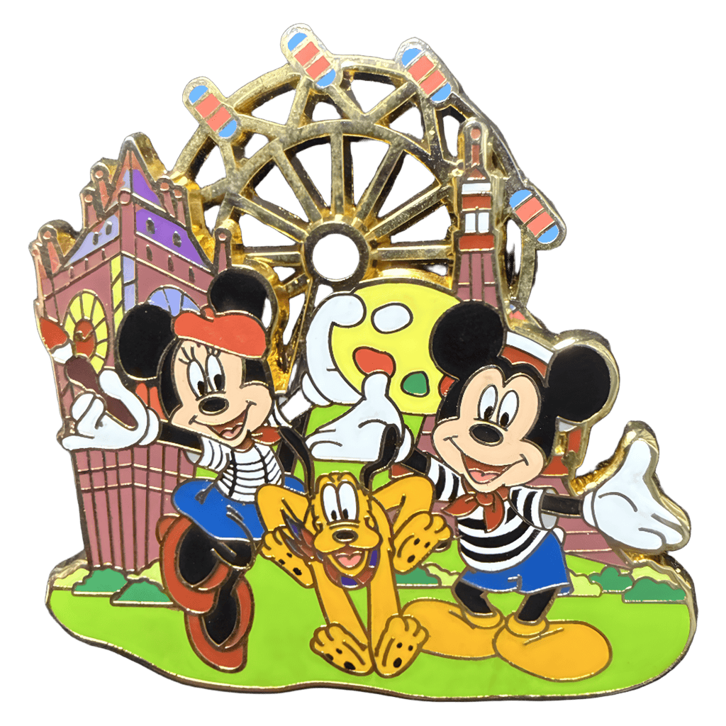 Hong Kong Disneyland Mickey Minnie Pluto Disney pin