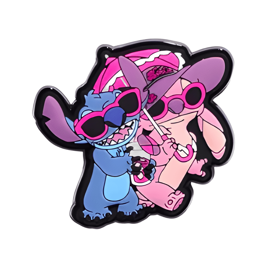 Stitch & Angel with Umbrella Disney pin
