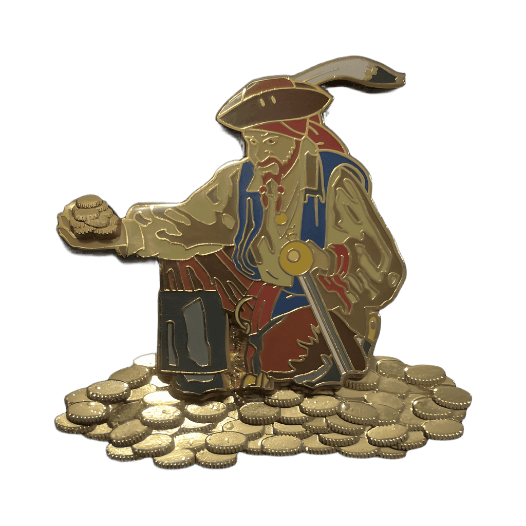 Pirate with Gold Coins Disney pin