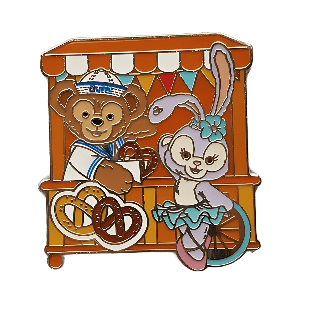 Duffy and StellaLou - Orange Cart Disney pin